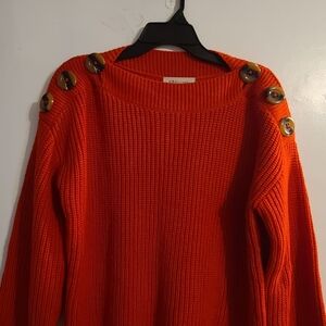 Philosophy Red Button-Detail Sweater Size M